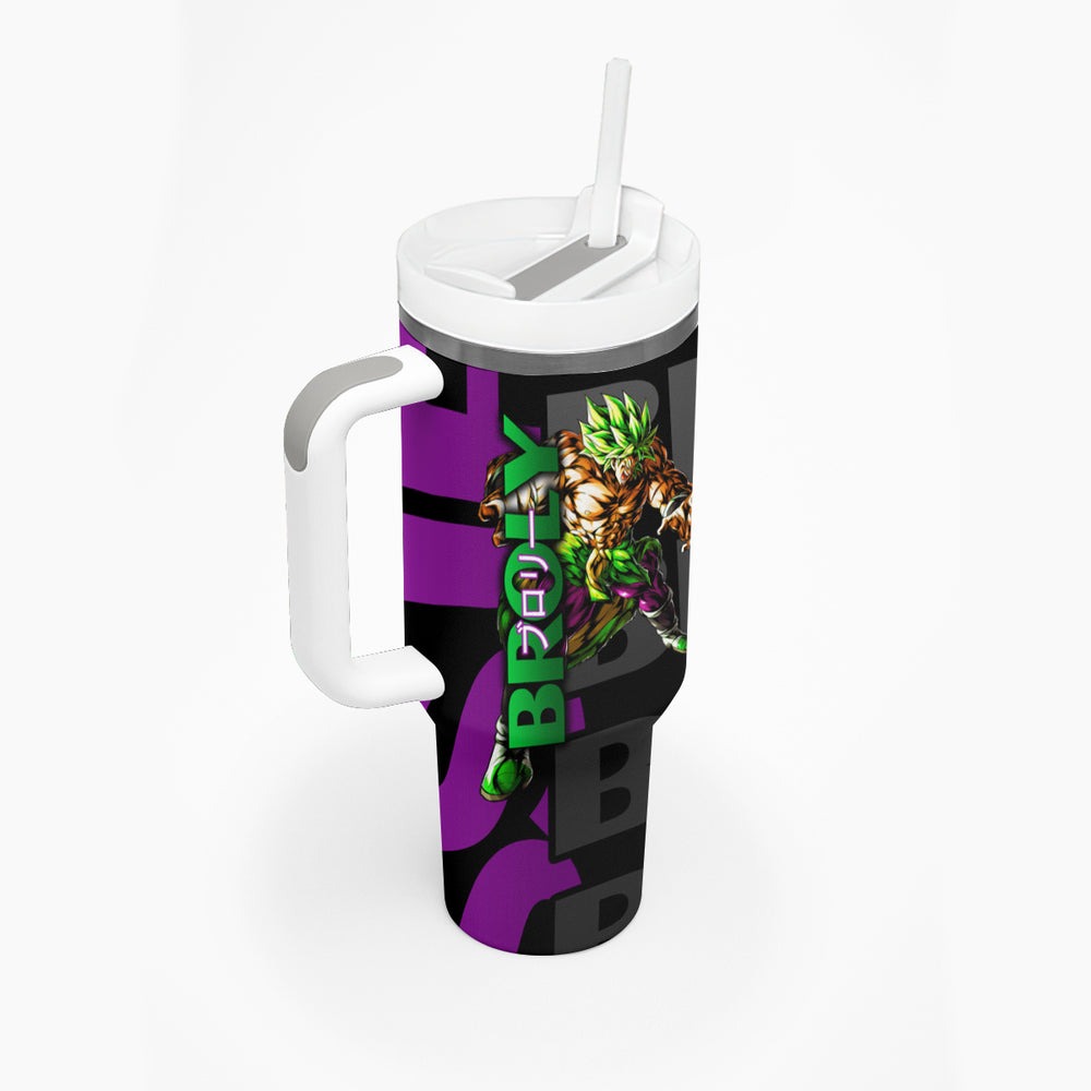Super Saijan Broly - Dragon Ball Tumbler With Handle Anime Mix Pattern Style TS04 Super Saijan Broly - Dragon Ball Tumbler With Handle Anime Mix Pattern Style TS04