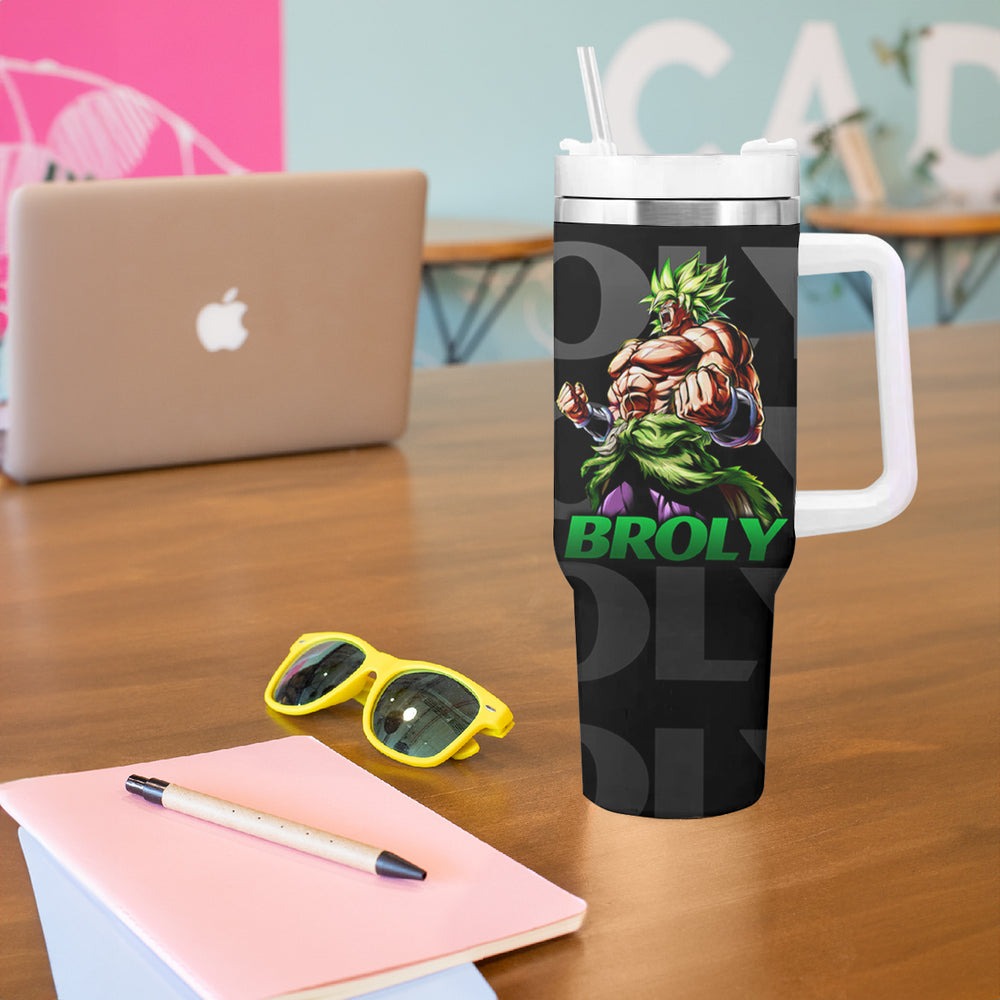 Super Saijan Broly - Dragon Ball Tumbler With Handle Anime Mix Pattern Style TS04 Super Saijan Broly - Dragon Ball Tumbler With Handle Anime Mix Pattern Style TS04