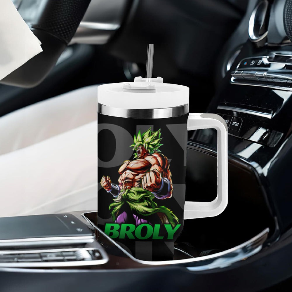 Super Saijan Broly - Dragon Ball Tumbler With Handle Anime Mix Pattern Style TS04 Super Saijan Broly - Dragon Ball Tumbler With Handle Anime Mix Pattern Style TS04