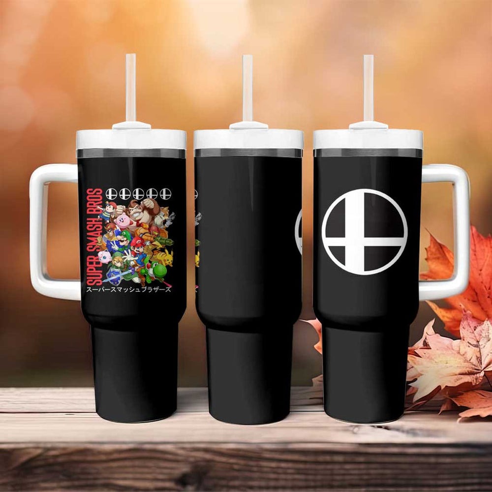 Super Smash Bros Tumbler With Handle Anime Style TS04 Super Smash Bros Tumbler With Handle Anime Style TS04