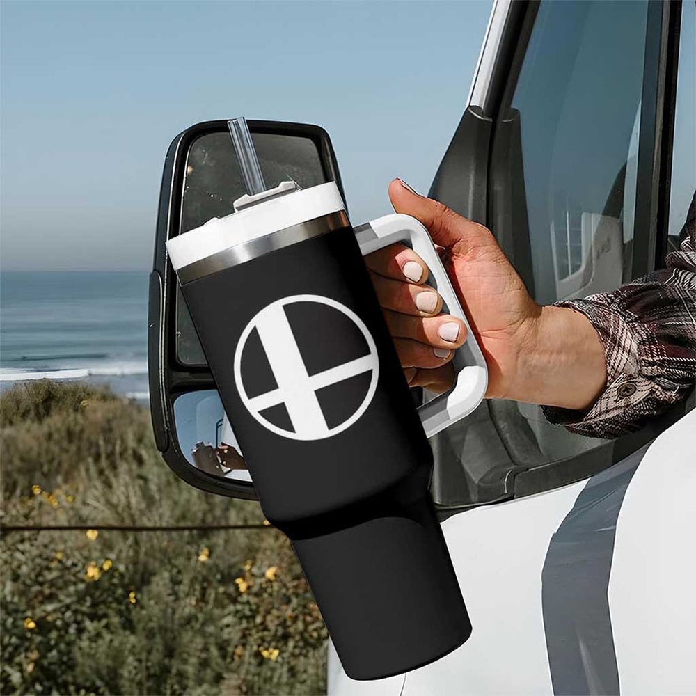 Super Smash Bros Tumbler With Handle Anime Style TS04 Super Smash Bros Tumbler With Handle Anime Style TS04