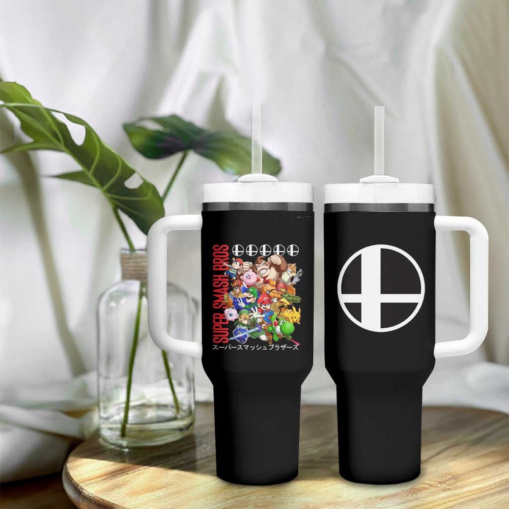 Super Smash Bros Tumbler With Handle Anime Style TS04 Super Smash Bros Tumbler With Handle Anime Style TS04