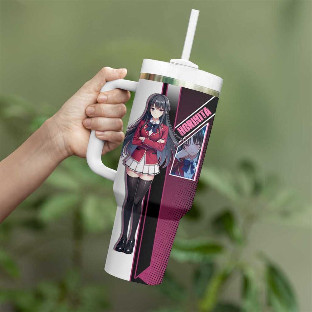Suzune Horikita Tumbler With Handle Elegant School Anime Style TS04 Suzune Horikita Tumbler With Handle Elegant School Anime Style TS04