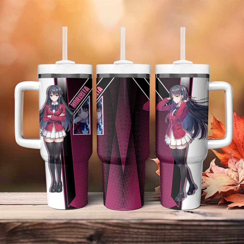Suzune Horikita Tumbler With Handle Elegant School Anime Style TS04 Suzune Horikita Tumbler With Handle Elegant School Anime Style TS04