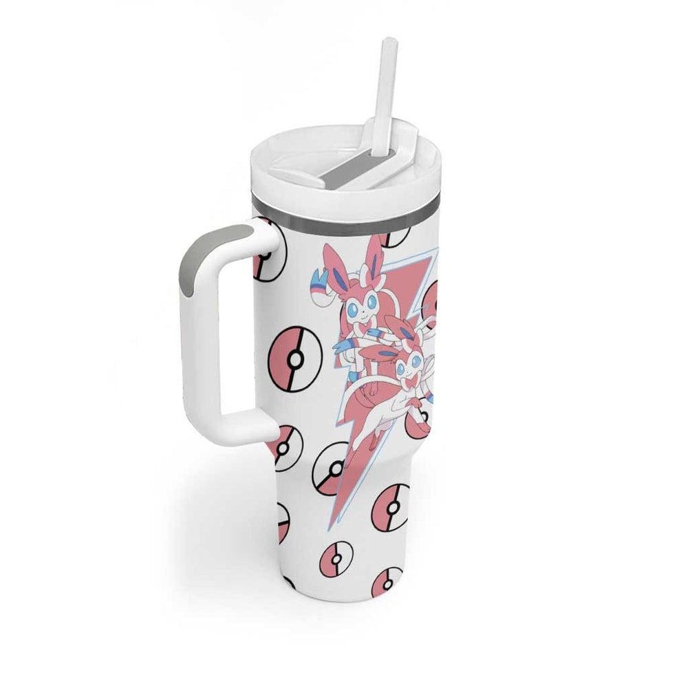 Sylveon - Poke Ball Tumbler With Handle Anime Style TS04 Sylveon - Poke Ball Tumbler With Handle Anime Style TS04