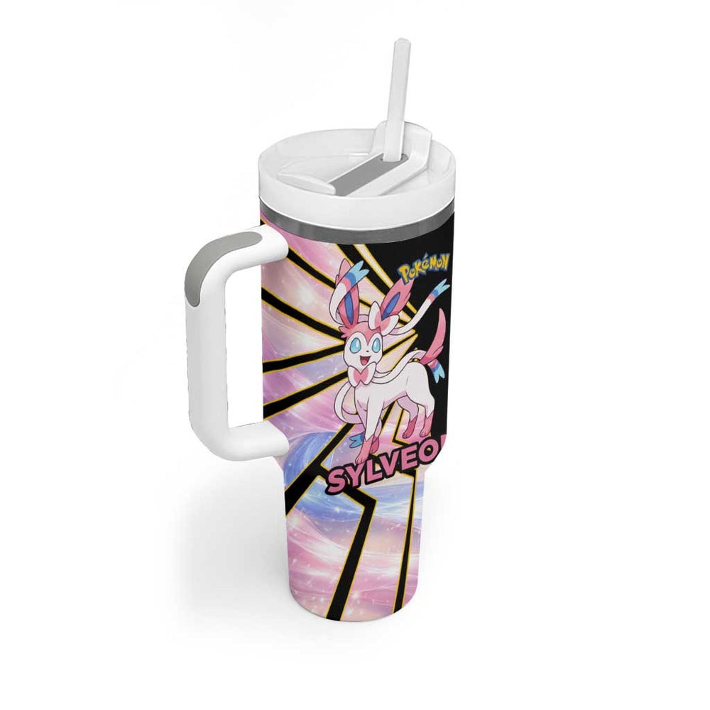 Sylveon Poké Tumbler With Handle Pastel Ribbon Comic Style TS04 Sylveon Poké Tumbler With Handle Pastel Ribbon Comic Style TS04