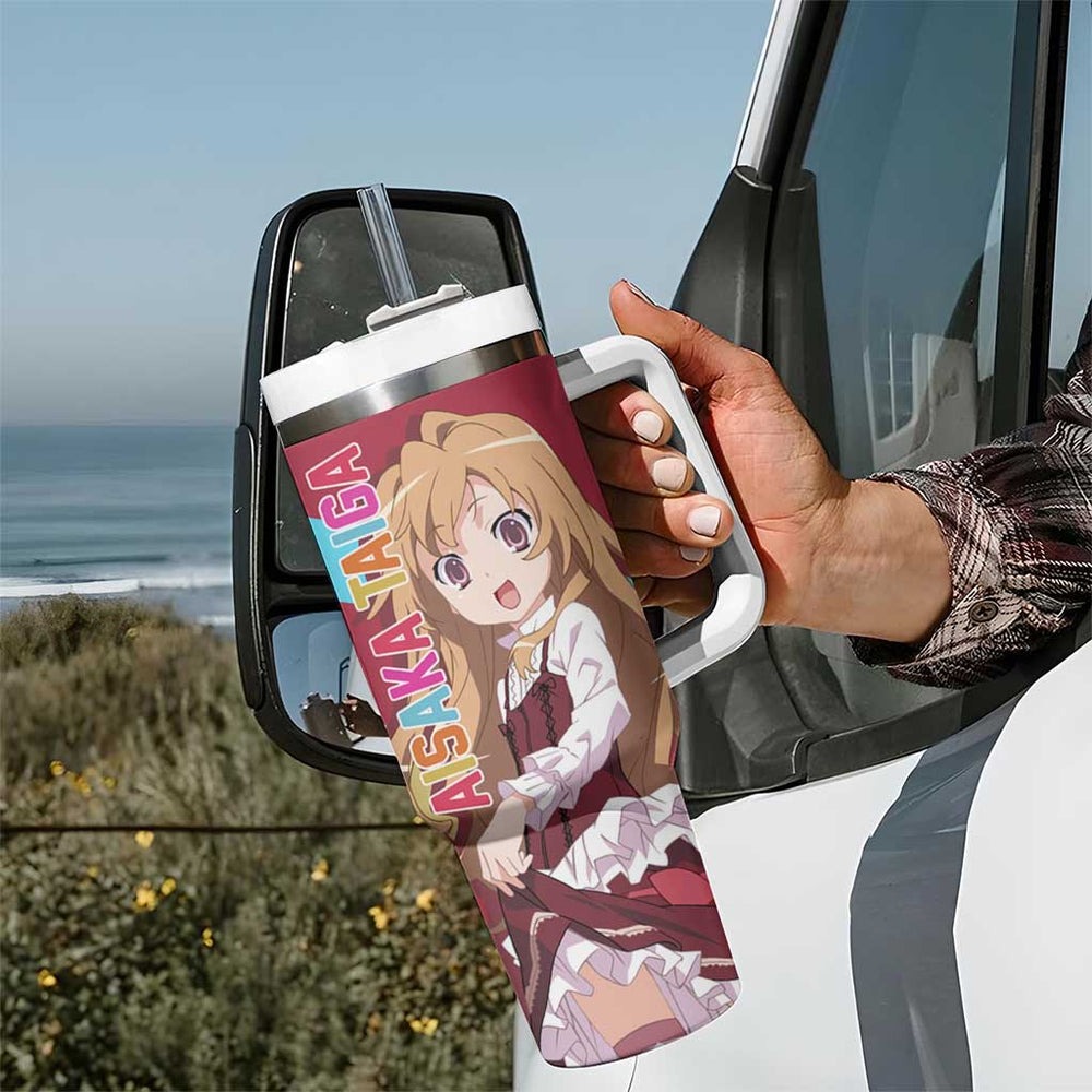 Taiga Aisaka - Toradora Tumbler With Handle Anime Style TS04 Taiga Aisaka - Toradora Tumbler With Handle Anime Style TS04