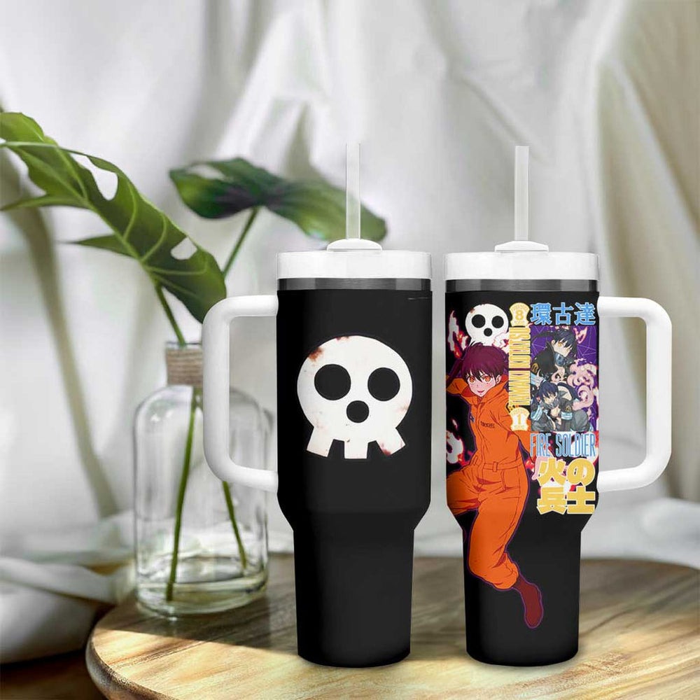 Tamaki Kotatsu Fire Force Tumbler With Handle Japan Anime Style TS04