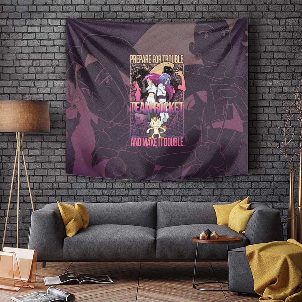 Team Rocket Poke Tapestry Japan Anime Style TS04 Team Rocket Poke Tapestry Japan Anime Style TS04