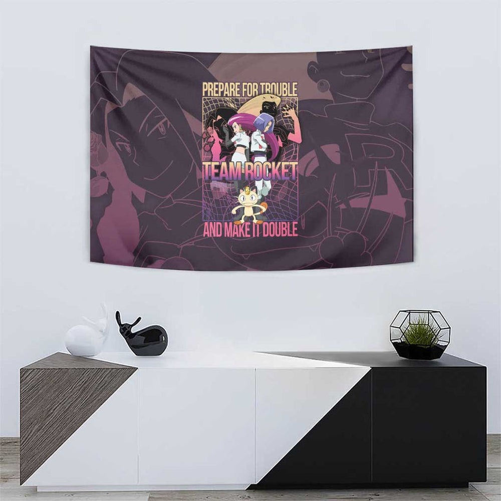 Team Rocket Poke Tapestry Japan Anime Style TS04 Team Rocket Poke Tapestry Japan Anime Style TS04