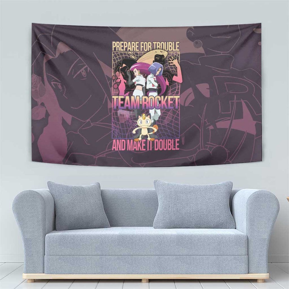 Team Rocket Poke Tapestry Japan Anime Style TS04 Team Rocket Poke Tapestry Japan Anime Style TS04