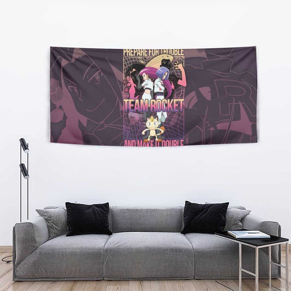 Team Rocket Poke Tapestry Japan Anime Style TS04 Team Rocket Poke Tapestry Japan Anime Style TS04