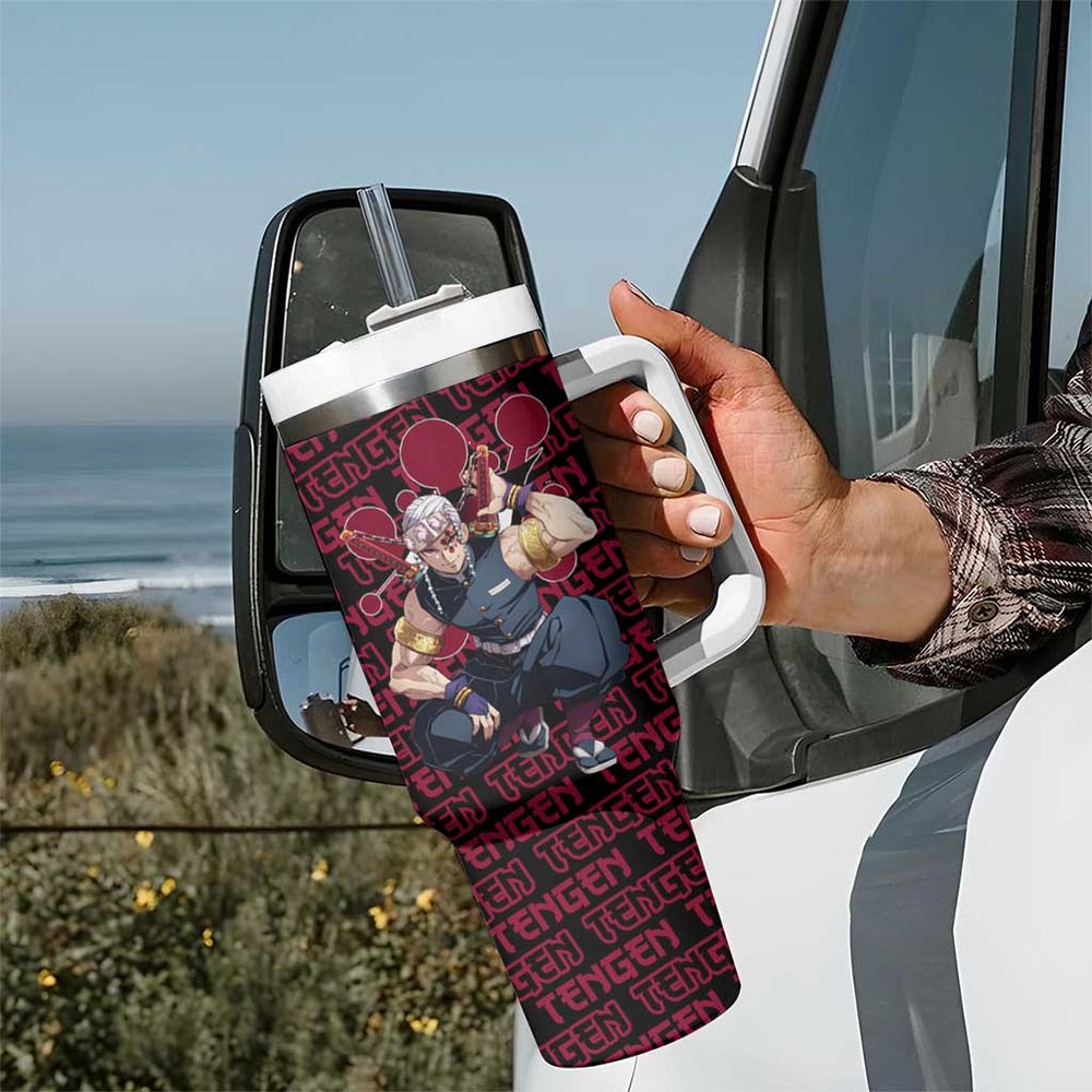 Tengen Uzui - Demon Slayer Tumbler With Handle Anime Japan Style TS04 Tengen Uzui - Demon Slayer Tumbler With Handle Anime Japan Style TS04