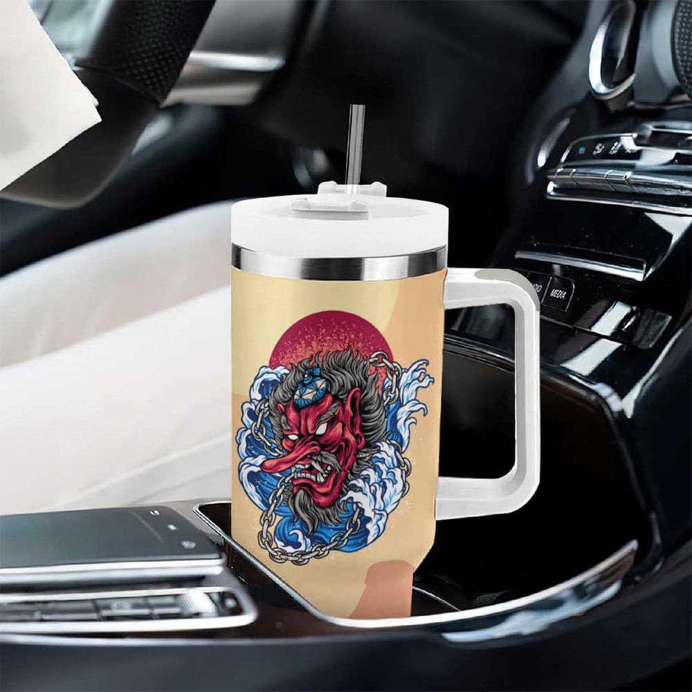 Tengu Tumbler With Handle Japan Art Style TS04 Tengu Tumbler With Handle Japan Art Style TS04