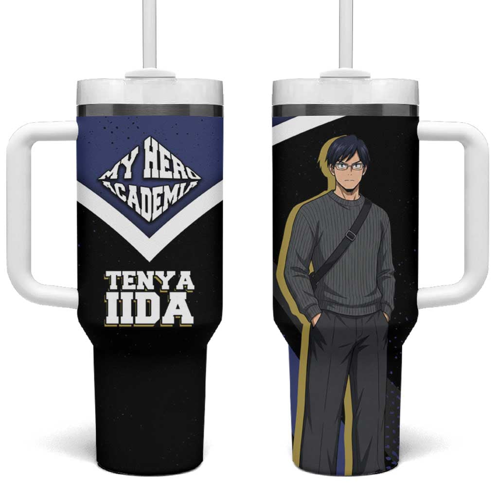 Tenya Iida My Hero Academia Tumbler With Handle Anime Grunge Splatter Graphic Style TS04