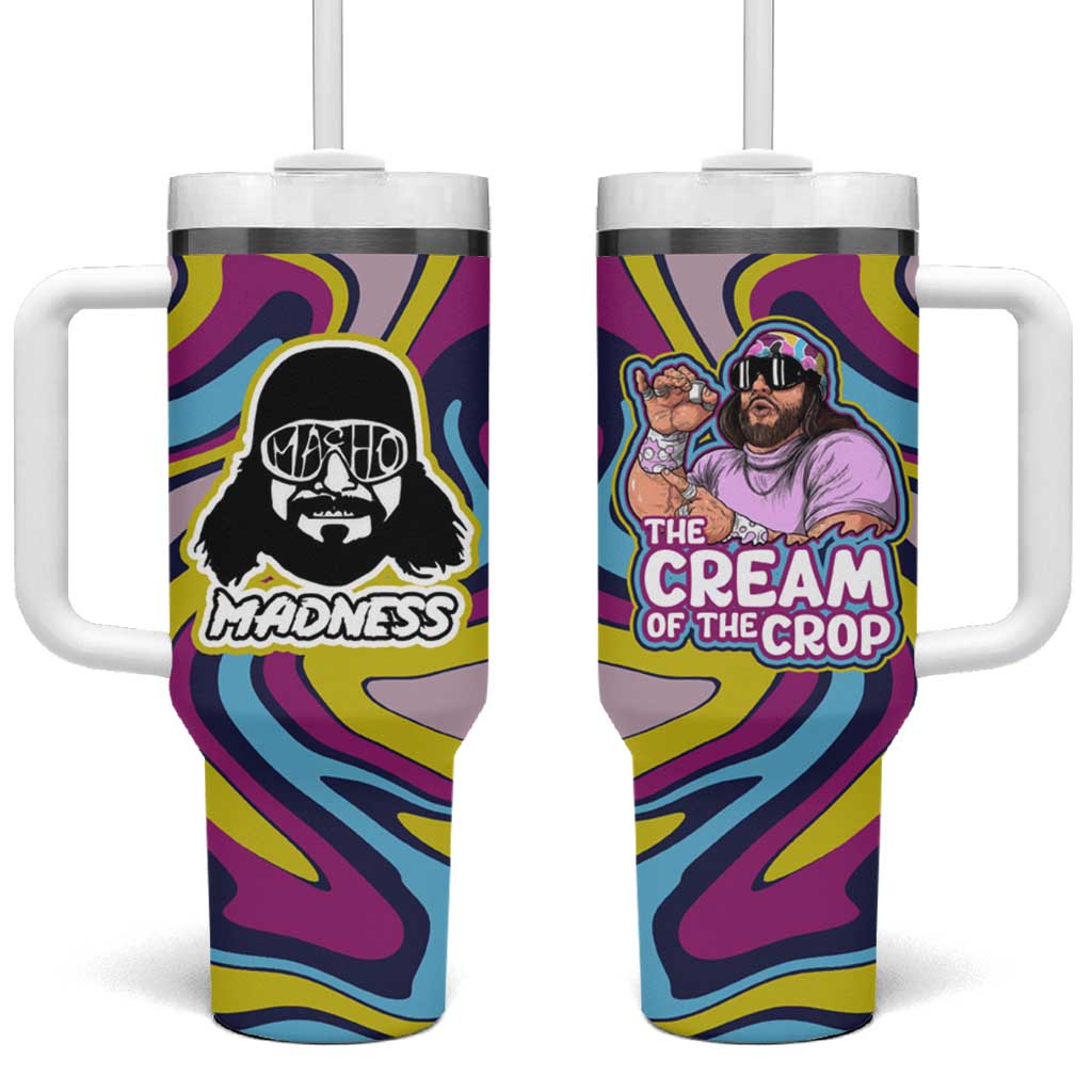 The Cream of the Crop Trippy Randy Savage Pop Culture Tumbler With Handle Anime Style TS04