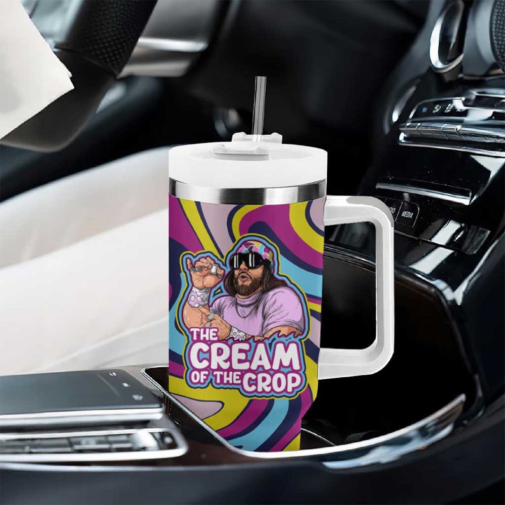 The Cream of the Crop Trippy Randy Savage Pop Culture Tumbler With Handle Anime Style TS04