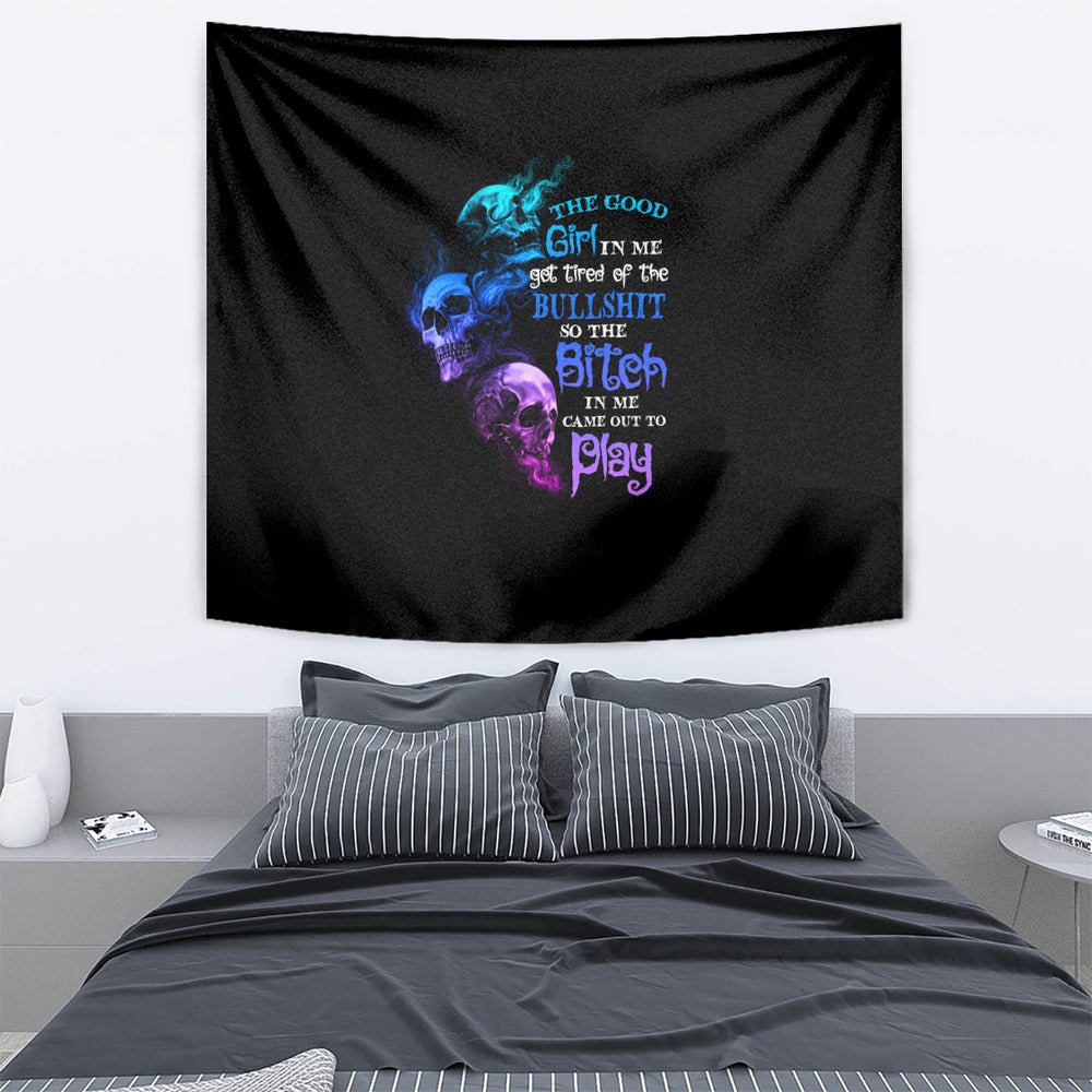 The Good Girl In Me Got Tired Skull Rose Tumbler With Handle TS04