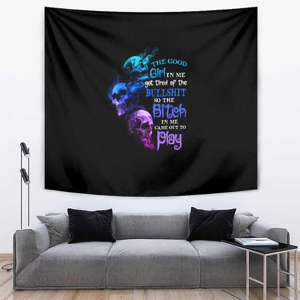 The Good Girl In Me Got Tired Skull Rose Tumbler With Handle TS04