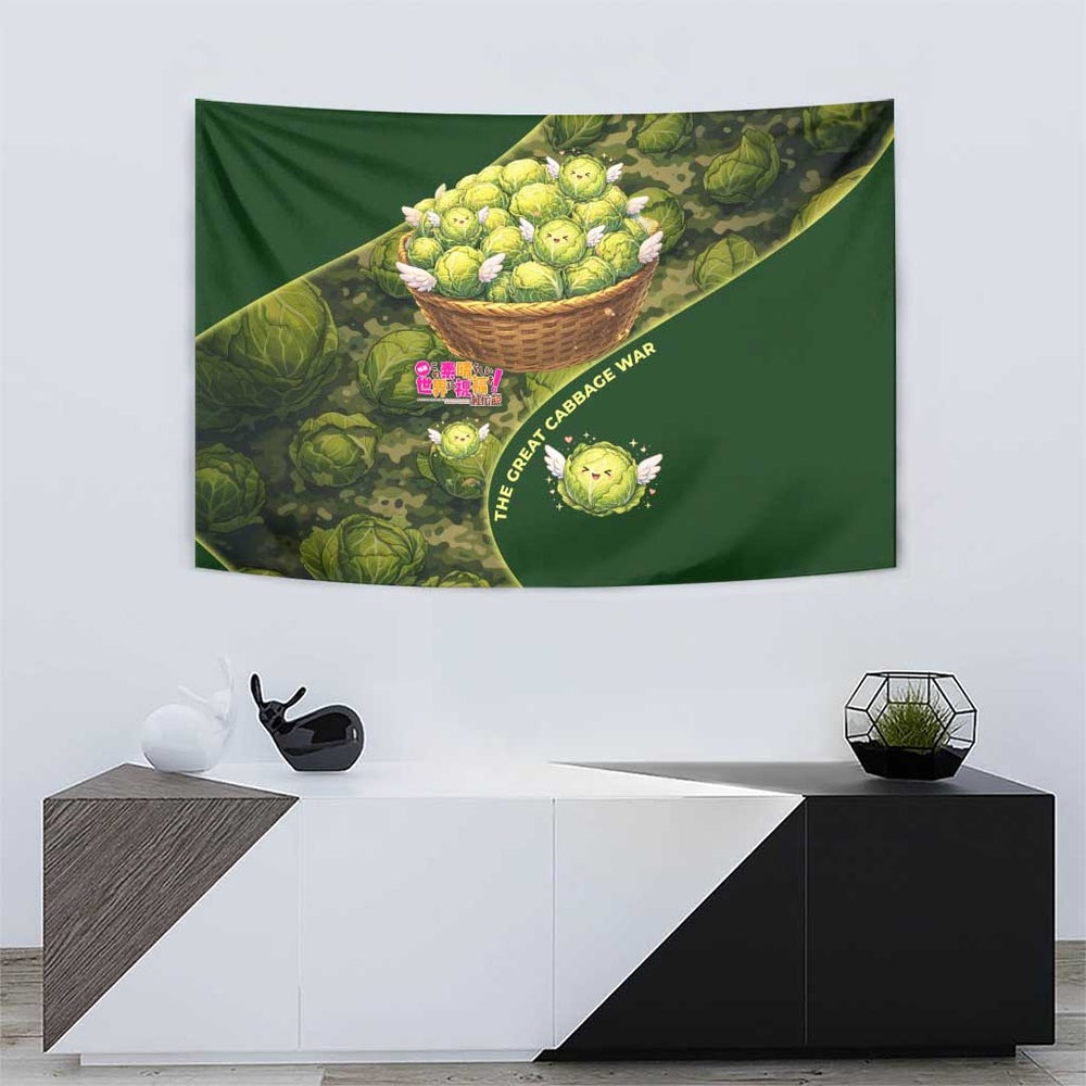 The Great Cabbage War Tapestry Whimsical Fantasy Game Art Style TS04 The Great Cabbage War Tapestry Whimsical Fantasy Game Art Style TS04