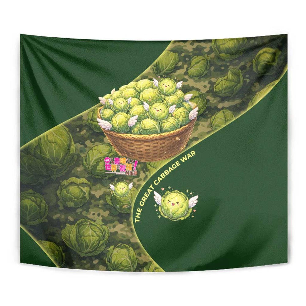 The Great Cabbage War Tapestry Whimsical Fantasy Game Art Style TS04 The Great Cabbage War Tapestry Whimsical Fantasy Game Art Style TS04