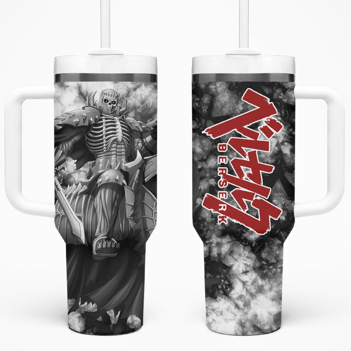The Skull Knight Berserk Tumbler With Handle Anime Grunge Style TS04