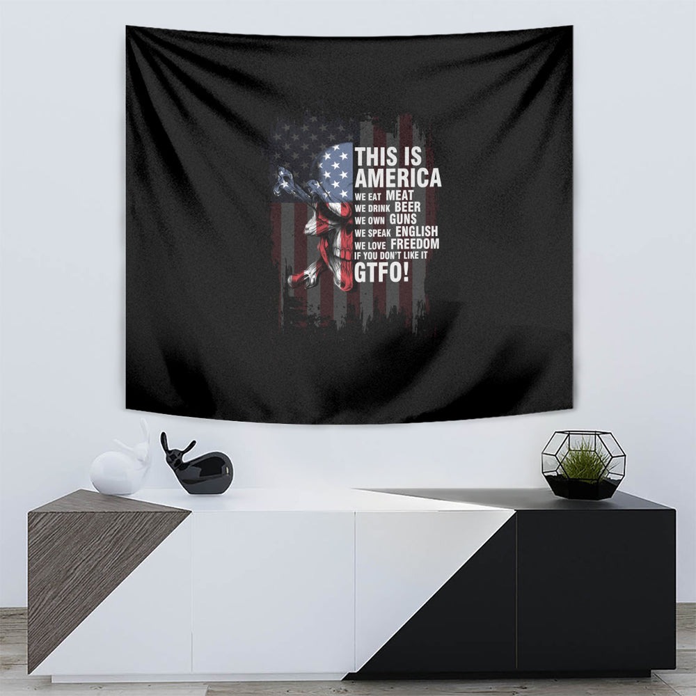 This Is America Patriotic Skull Tumbler With Handle TS04 This Is America Patriotic Skull Tumbler With Handle TS04