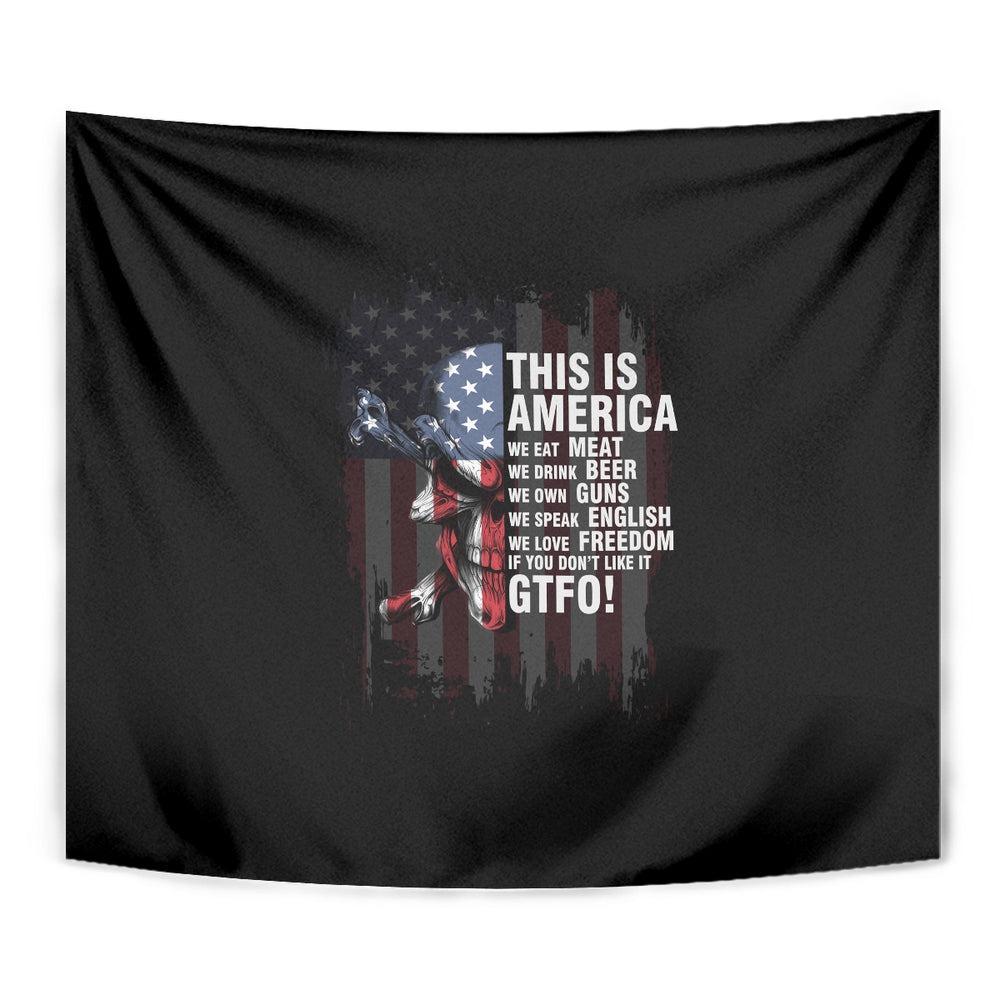This Is America Patriotic Skull Tumbler With Handle TS04 This Is America Patriotic Skull Tumbler With Handle TS04