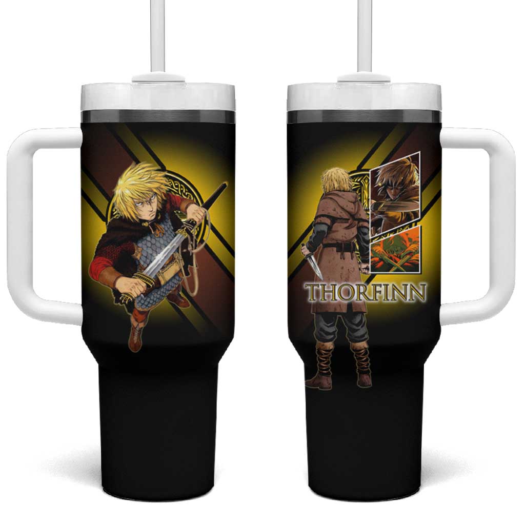 Thorfinn Norse Avenger Tumbler With Handle Viking Manga Illustration Style TS04