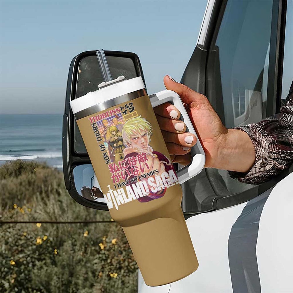 Thorfinn Vinlad Saga Tumbler With Handle Anime Style TS04 Thorfinn Vinlad Saga Tumbler With Handle Anime Style TS04