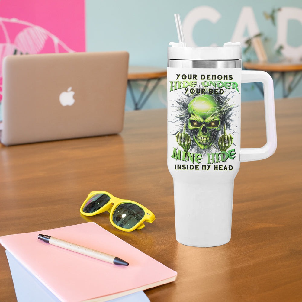 Thunder Skull Tumbler With Handle I May Be Not Perfect But At Least I'm Not You DT01 Thunder Skull Tumbler With Handle I May Be Not Perfect But At Least I'm Not You DT01