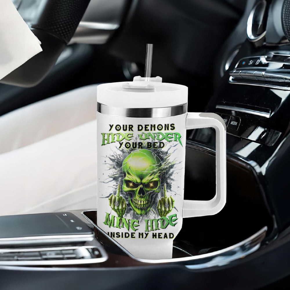 Thunder Skull Tumbler With Handle I May Be Not Perfect But At Least I'm Not You DT01 Thunder Skull Tumbler With Handle I May Be Not Perfect But At Least I'm Not You DT01