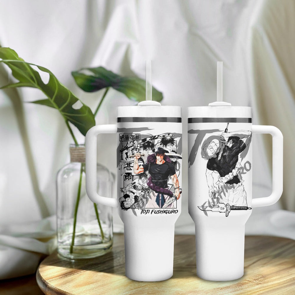 Toji Fushiguro - Jujutsu Kaisen Tumbler With Handle Anime Mix Manga Style TS04 Toji Fushiguro - Jujutsu Kaisen Tumbler With Handle Anime Mix Manga Style TS04
