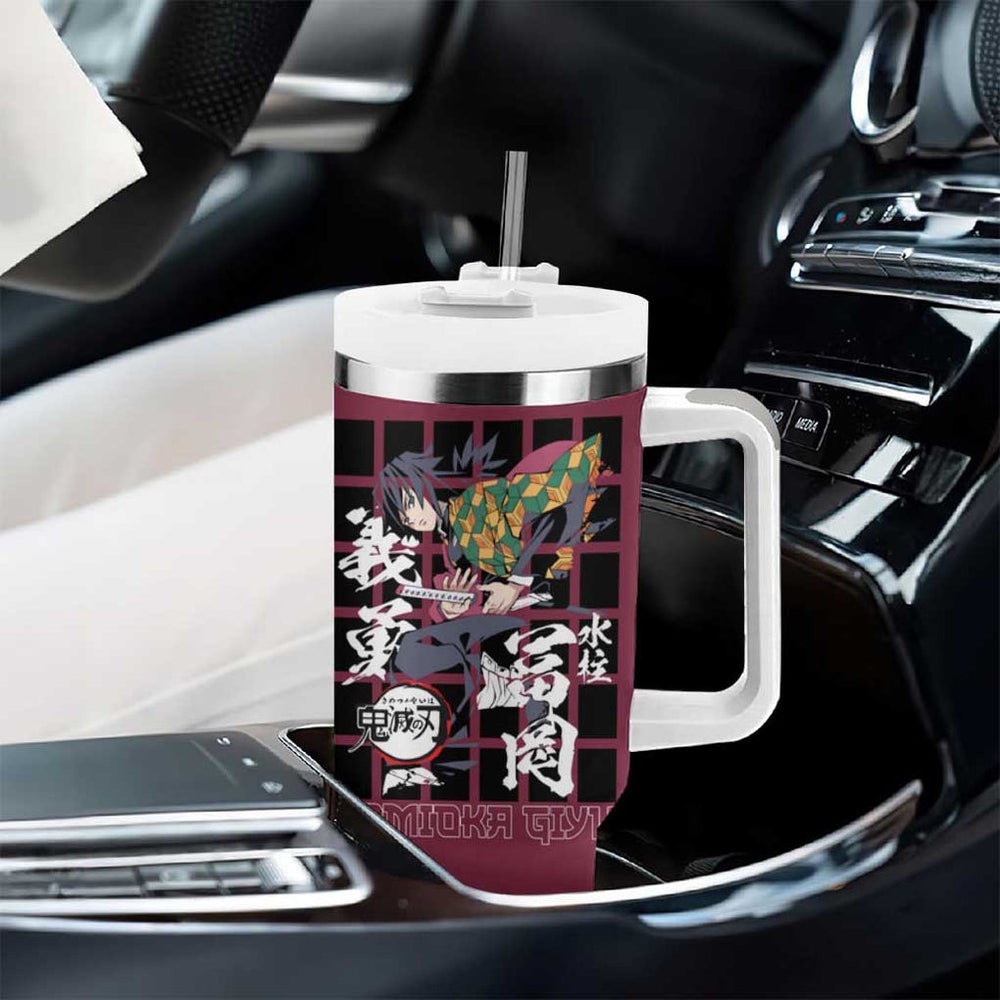 Tomioka Giyu - Demon Slayer Tumbler With Handle Anime Japan Style TS04 Tomioka Giyu - Demon Slayer Tumbler With Handle Anime Japan Style TS04