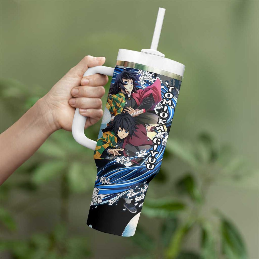 Tomioka Giyuu - Demon Slayer Tumbler With Handle Anime Japan Style TS04 Tomioka Giyuu - Demon Slayer Tumbler With Handle Anime Japan Style TS04