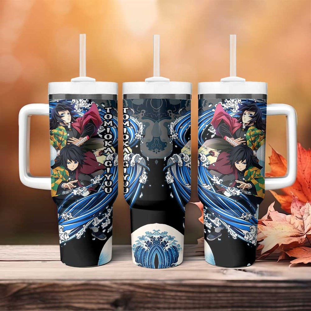 Tomioka Giyuu - Demon Slayer Tumbler With Handle Anime Japan Style TS04 Tomioka Giyuu - Demon Slayer Tumbler With Handle Anime Japan Style TS04