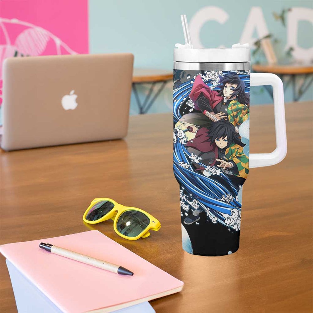 Tomioka Giyuu - Demon Slayer Tumbler With Handle Anime Japan Style TS04 Tomioka Giyuu - Demon Slayer Tumbler With Handle Anime Japan Style TS04