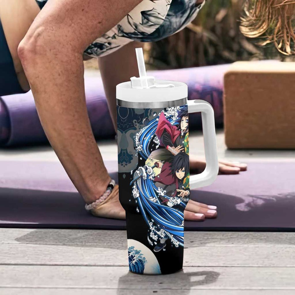 Tomioka Giyuu - Demon Slayer Tumbler With Handle Anime Japan Style TS04 Tomioka Giyuu - Demon Slayer Tumbler With Handle Anime Japan Style TS04