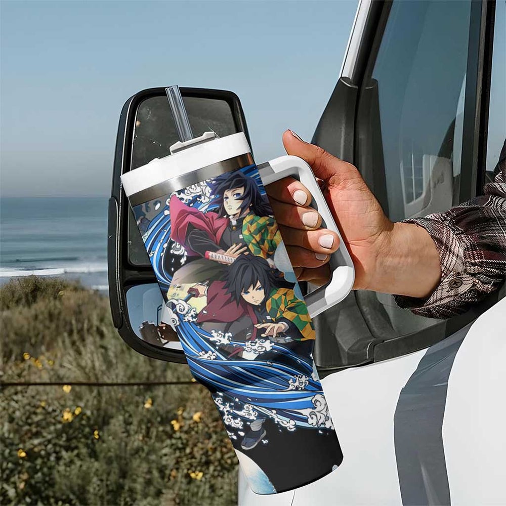 Tomioka Giyuu - Demon Slayer Tumbler With Handle Anime Japan Style TS04 Tomioka Giyuu - Demon Slayer Tumbler With Handle Anime Japan Style TS04