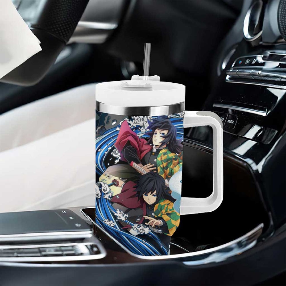 Tomioka Giyuu - Demon Slayer Tumbler With Handle Anime Japan Style TS04 Tomioka Giyuu - Demon Slayer Tumbler With Handle Anime Japan Style TS04