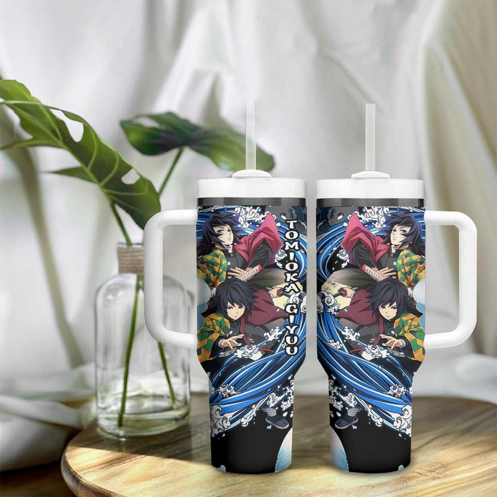 Tomioka Giyuu - Demon Slayer Tumbler With Handle Anime Japan Style TS04 Tomioka Giyuu - Demon Slayer Tumbler With Handle Anime Japan Style TS04
