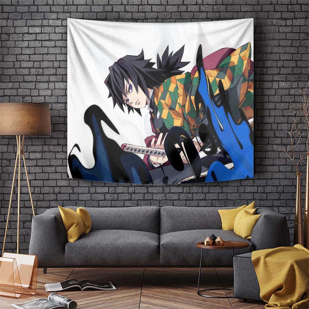Tomioka Gyu - Demon Slayer Tumbler With Handle Anime Style TS04 Tomioka Gyu - Demon Slayer Tumbler With Handle Anime Style TS04
