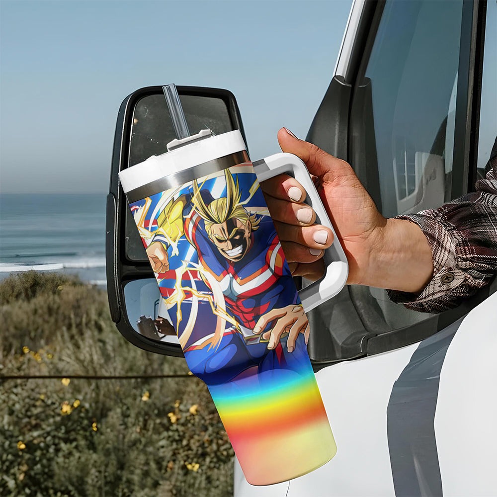 Toshinori Yagi - My Hero Academia Tumbler With Handle Anime Style TS04 Toshinori Yagi - My Hero Academia Tumbler With Handle Anime Style TS04