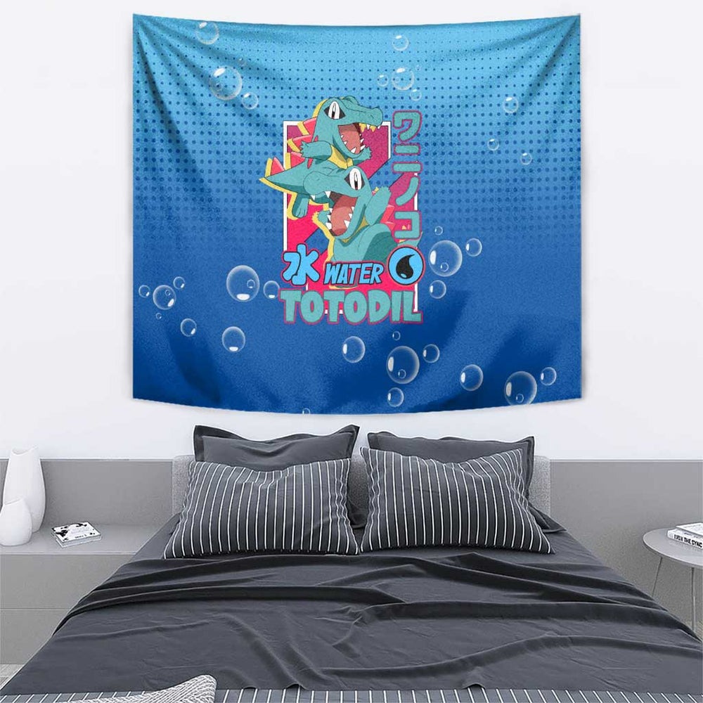 Totodile from Poké Tapestry with Water Type Power and Playful Pose Design TS04