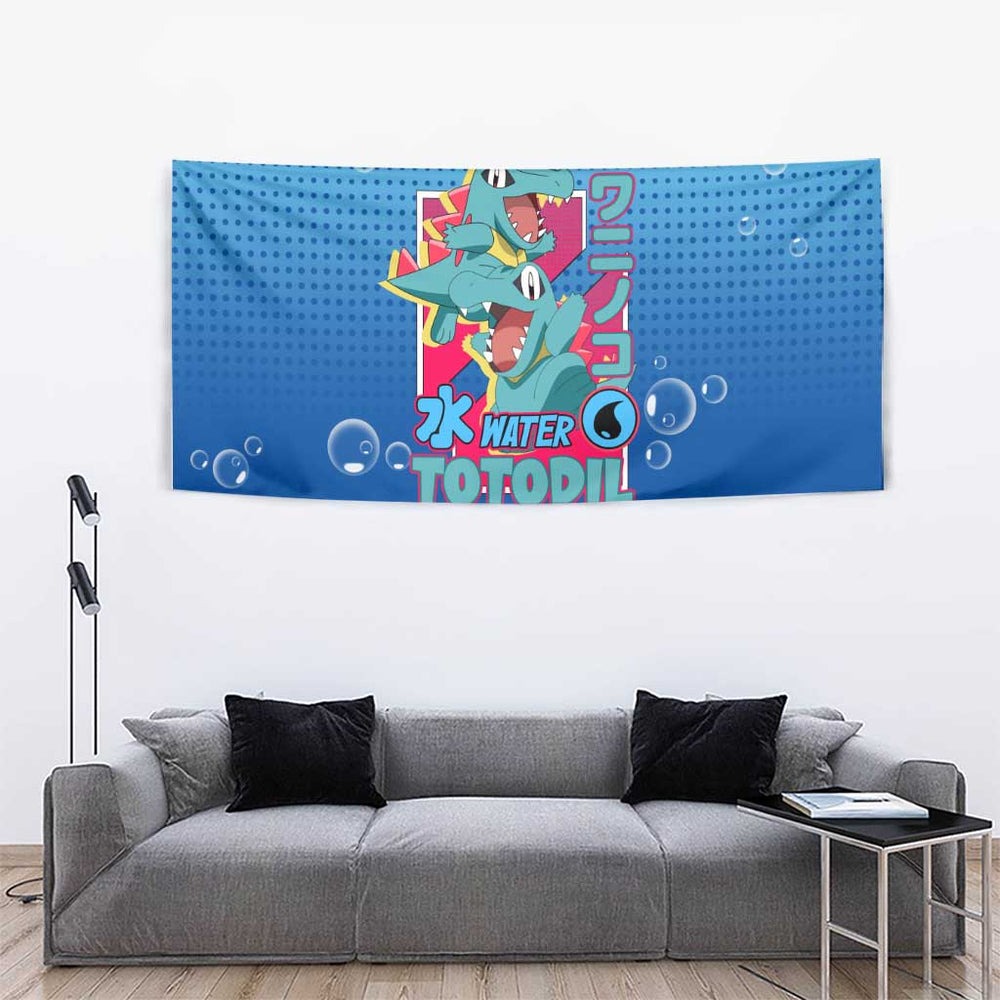 Totodile from Poké Tapestry with Water Type Power and Playful Pose Design TS04
