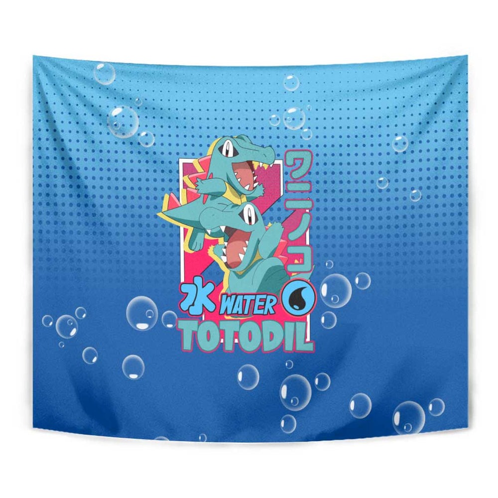 Totodile from Poké Tapestry with Water Type Power and Playful Pose Design TS04