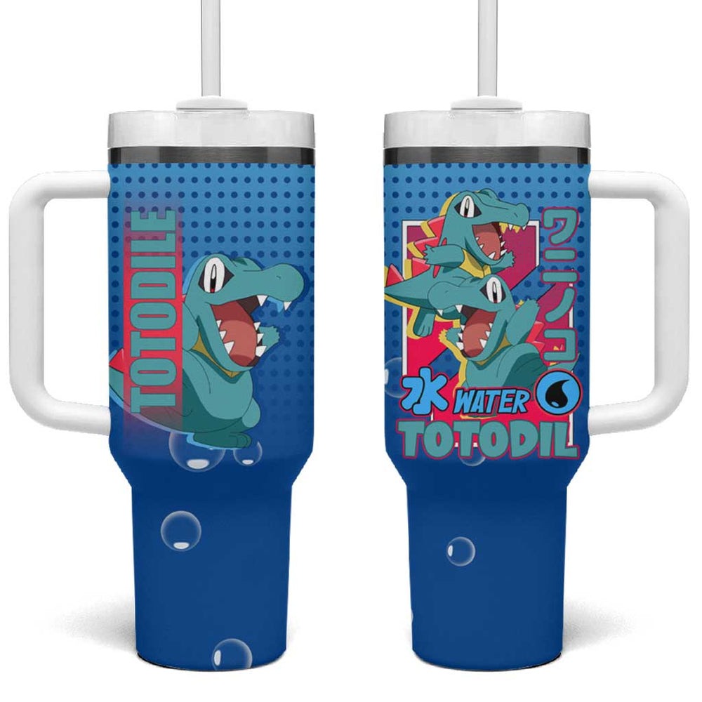 Totodile from Poké Tumbler With Handle with Water Type Power and Playful Pose Design TS04