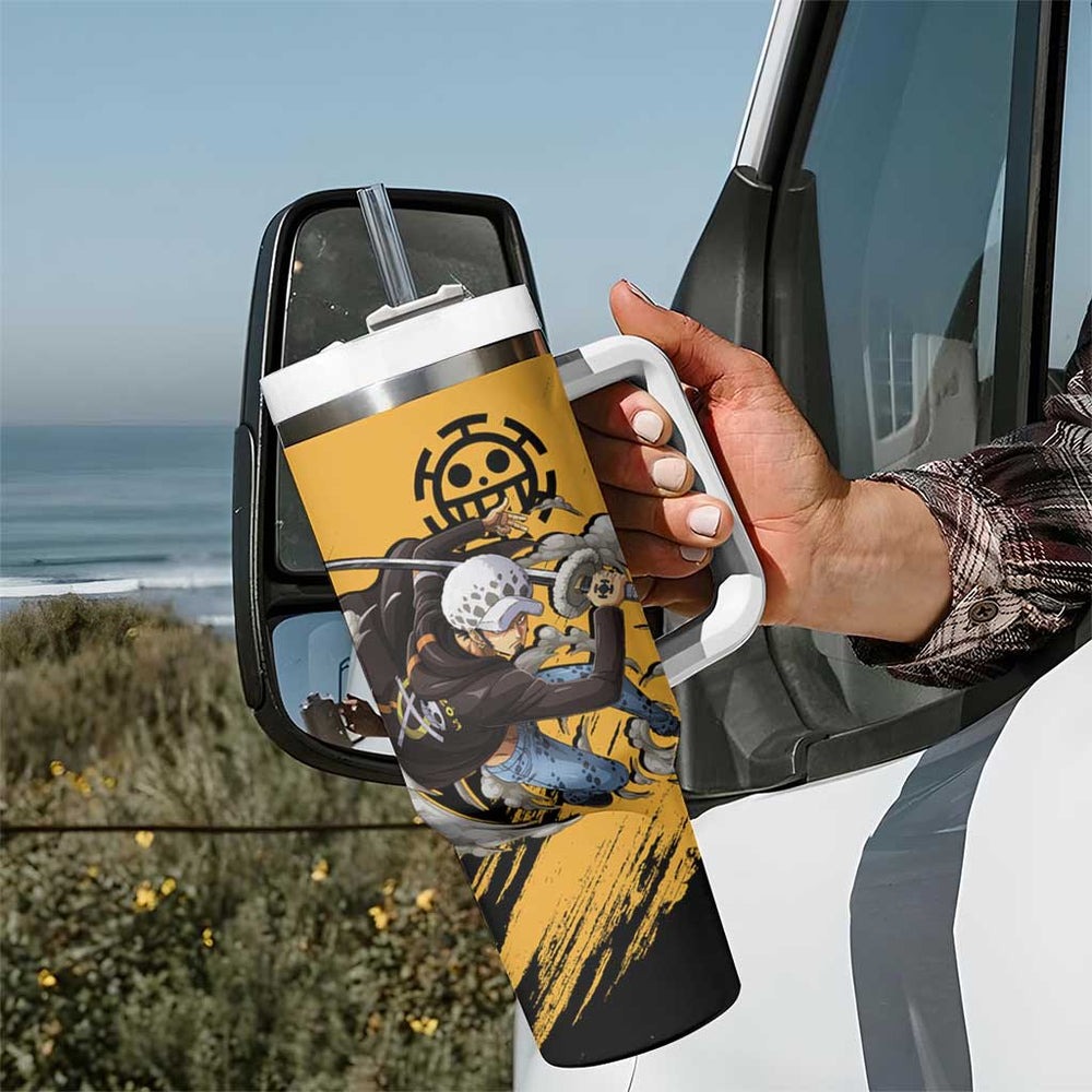 Trafalgar D. Water Law - One Piece Tumbler With Handle Anime Style TS04 Trafalgar D. Water Law - One Piece Tumbler With Handle Anime Style TS04
