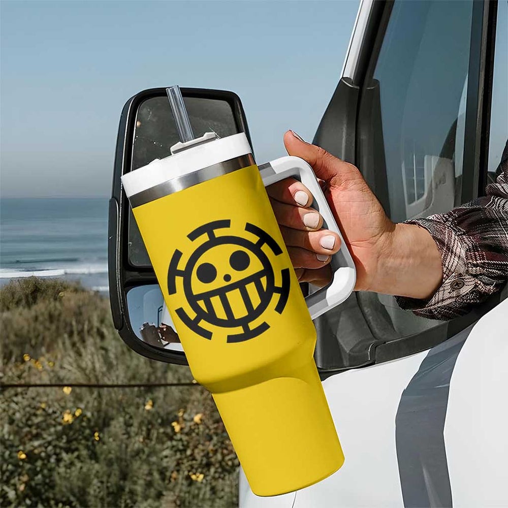 Trafalgar Law One Piece Tumbler With Handle Anime Uniform Style TS04 Trafalgar Law One Piece Tumbler With Handle Anime Uniform Style TS04
