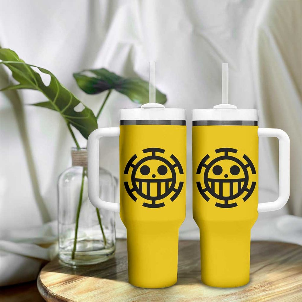 Trafalgar Law One Piece Tumbler With Handle Anime Uniform Style TS04 Trafalgar Law One Piece Tumbler With Handle Anime Uniform Style TS04